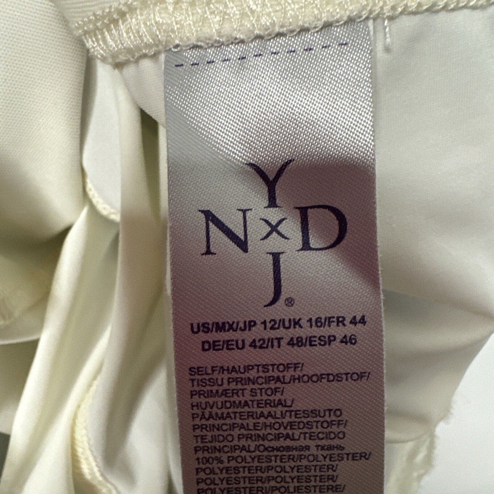 NYDJ Skyler Abstract Floral Size 12 Ruched Sheath Dress Not Your Daughters Jeans - Picture 9 of 10